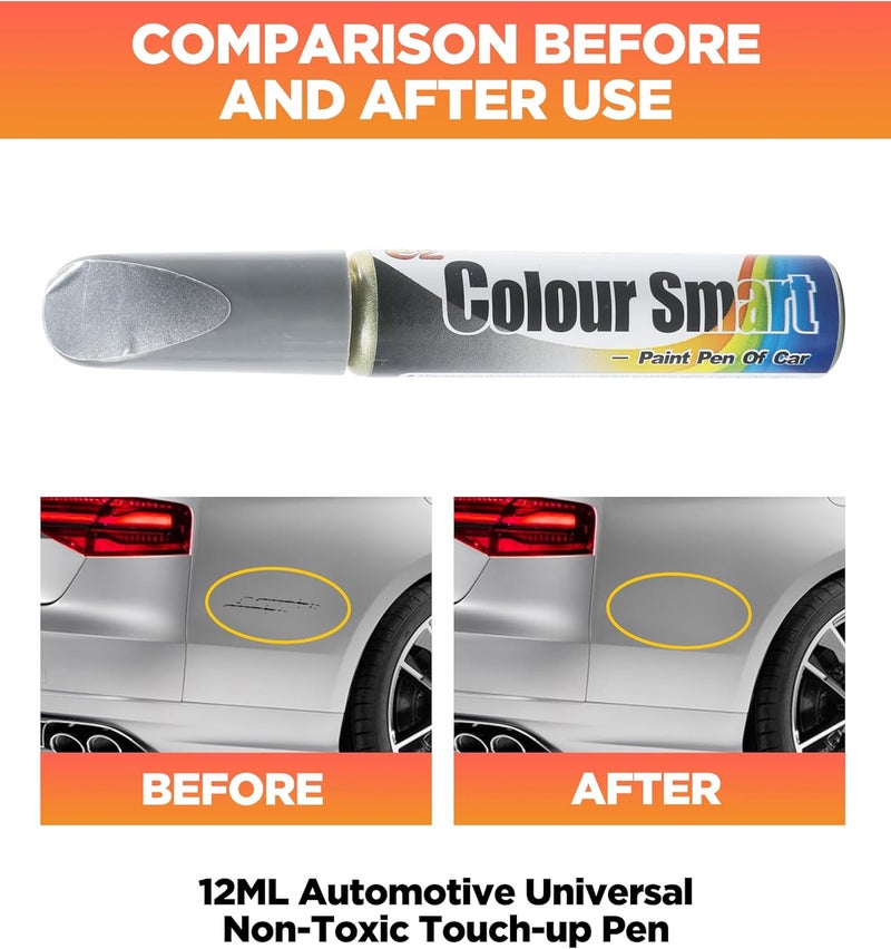 AOCISKA Car Scratch Remover,Car Paint Scratch Repair,Car Scratch Remover Pen,Car Accessories Car Pro Mending Car Remover Scratch Repair Paint Pen,Touch Up Paint for Cars Paint Scratch Repair (Silver) - Image 2